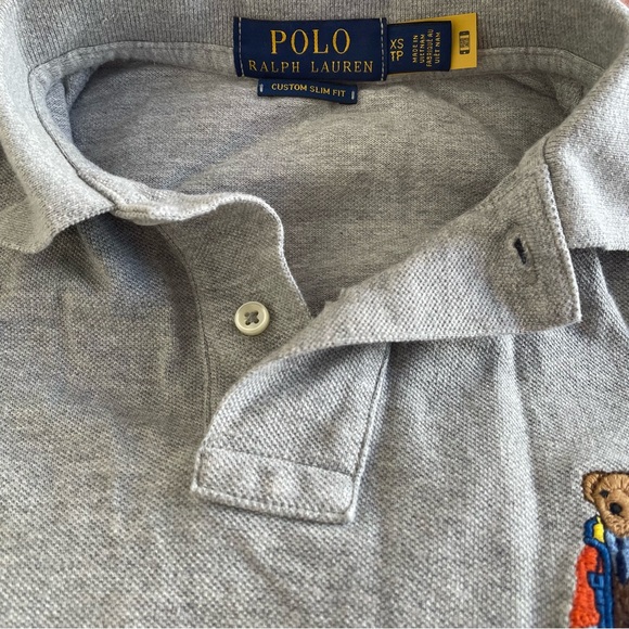 New as✨ Ralph Lauren embroidered Bear Polo Shirt -Slim Fit - Picture 9 of 15